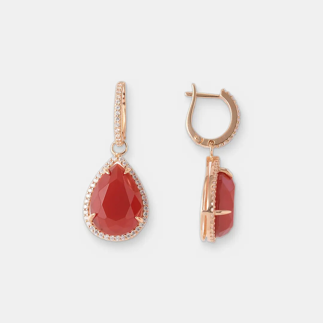 Серебряные серьги с агатами